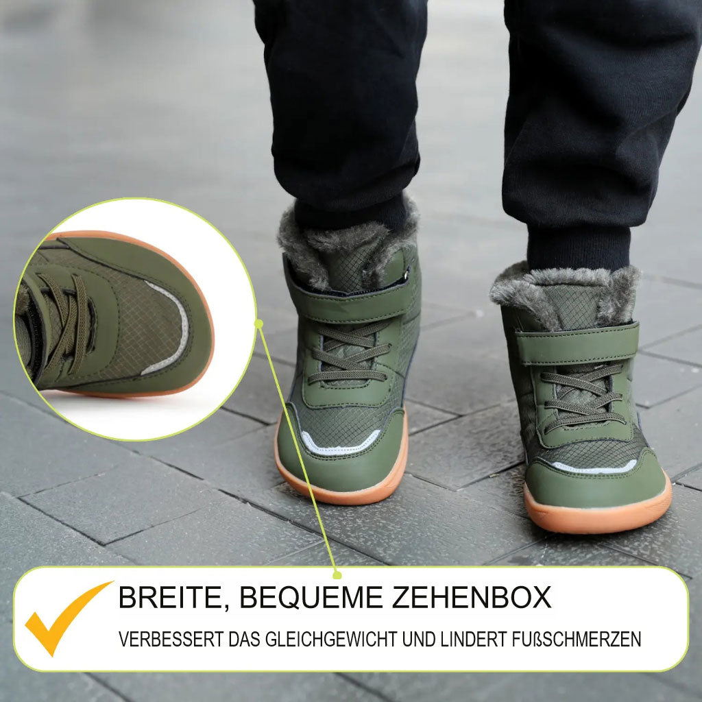 Frostline Kids - Warme & wasserabweisende Barfußschuhe für Kinder (3 - 15 Jahre)