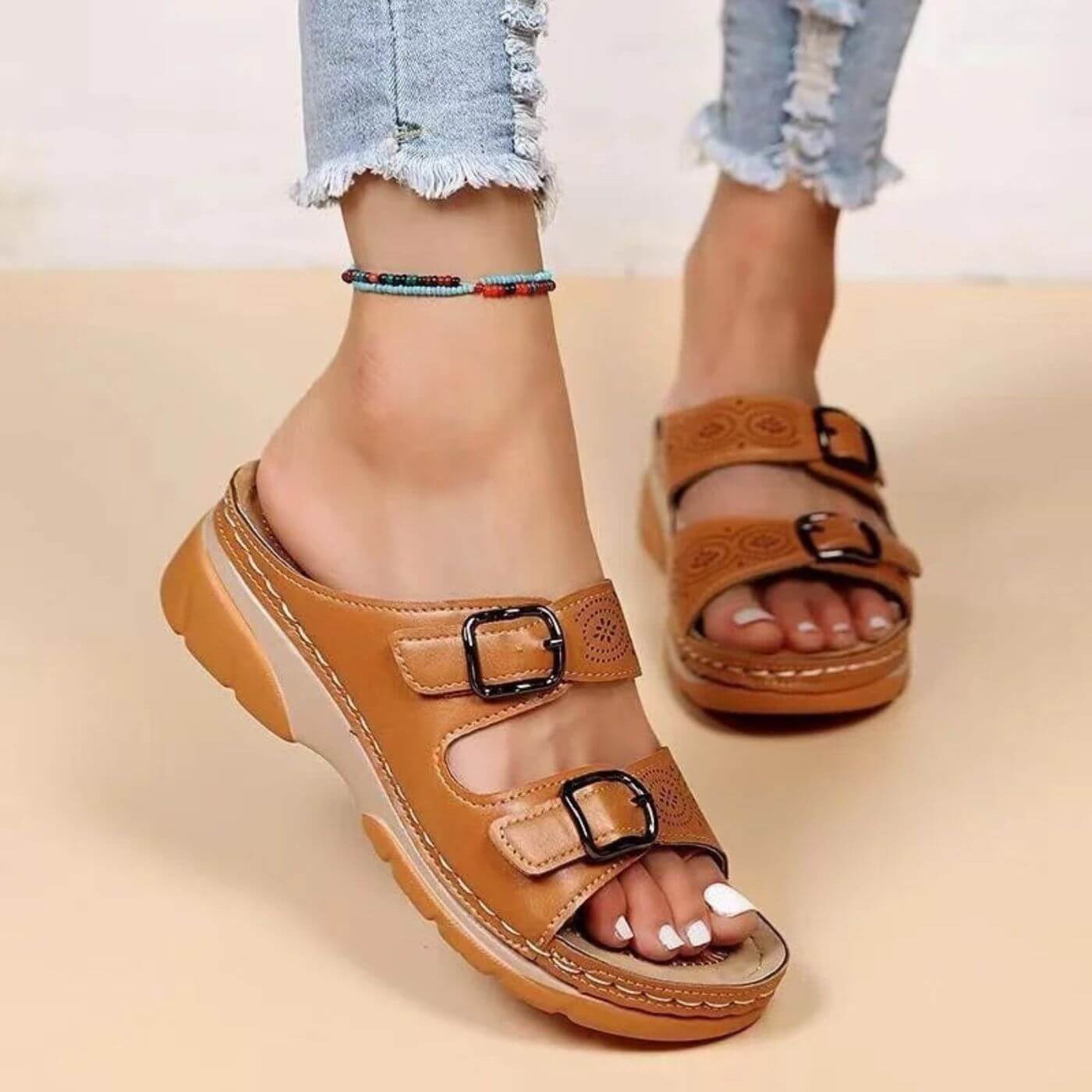 Mara | Orthopädische Sandalen Mit Doppelter Schnalle