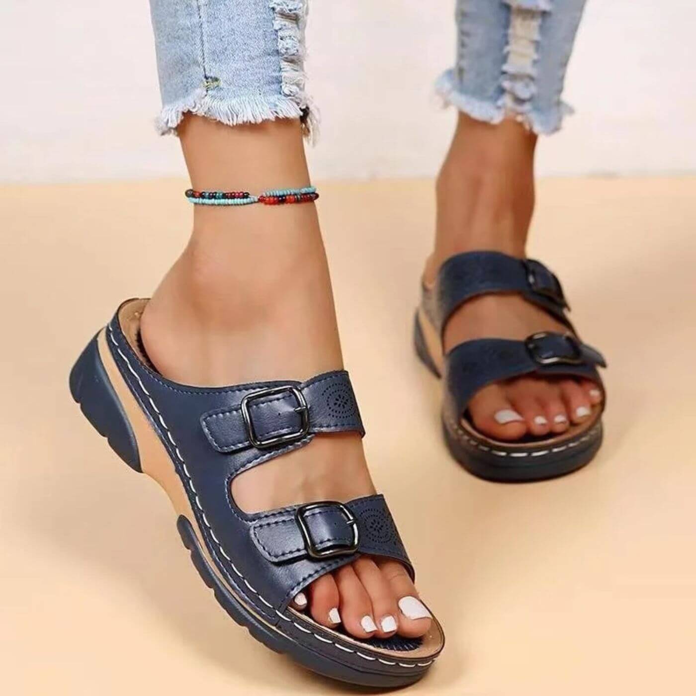 Mara | Orthopädische Sandalen Mit Doppelter Schnalle