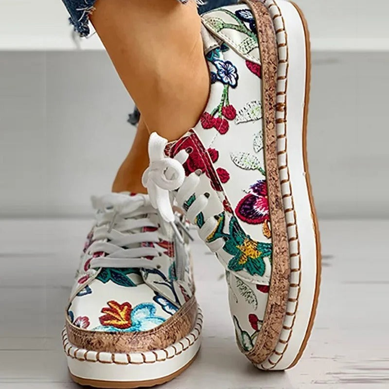Meera | Damen Sneaker Mit Floralem Design