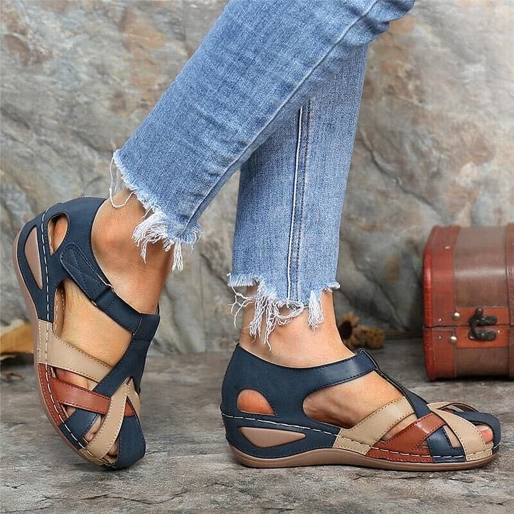 Emilia | Orthopädische Keilsandale Aus Veganem Leder