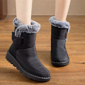 Damen Winter Schneestiefel – Warm gefüttert – Bequeme Rutschfeste Stiefeletten – Wasserdichte Outdoor Laufplattform-Schuhe