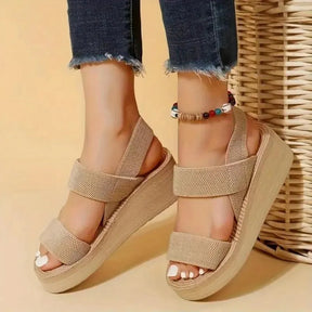 Elina Slingback-Sandalen | Rom-Cross-Design & Hanfsohlenoptik