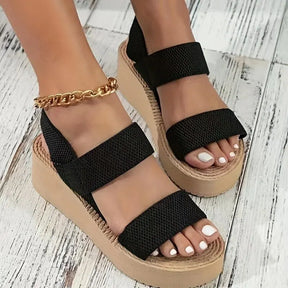 Elina Slingback-Sandalen | Rom-Cross-Design & Hanfsohlenoptik