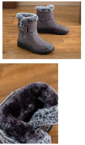 Damen Winter Schneestiefel – Warm gefüttert – Bequeme Rutschfeste Stiefeletten – Wasserdichte Outdoor Laufplattform-Schuhe