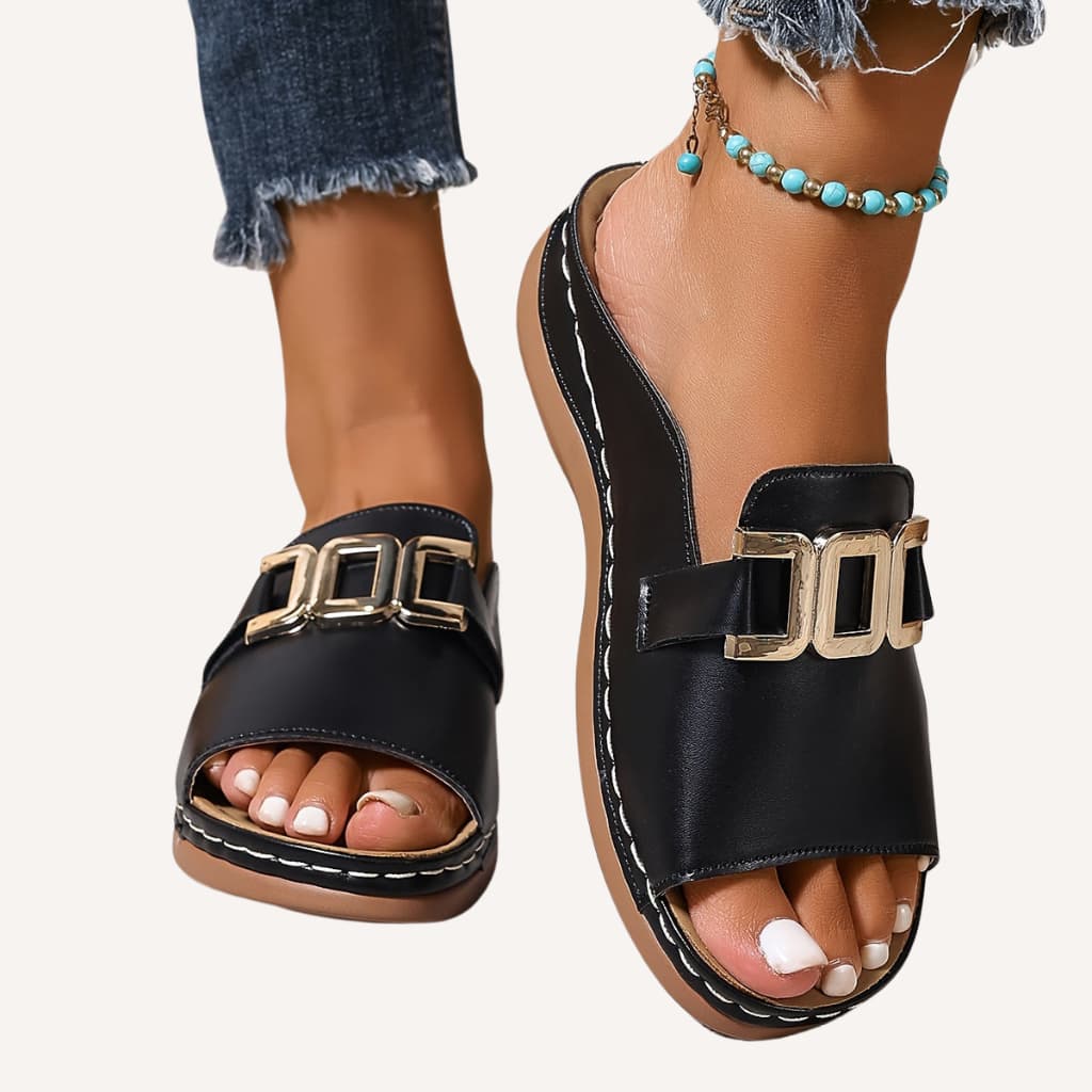 Mia | Elegante Riemensandale Aus Leder