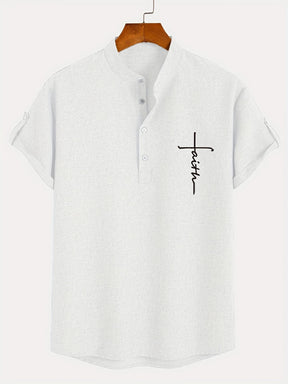Men’s Kurzarm Stehkragenhemd | Elegant & Leicht