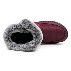 Damen Winter Schneestiefel – Warm gefüttert – Bequeme Rutschfeste Stiefeletten – Wasserdichte Outdoor Laufplattform-Schuhe