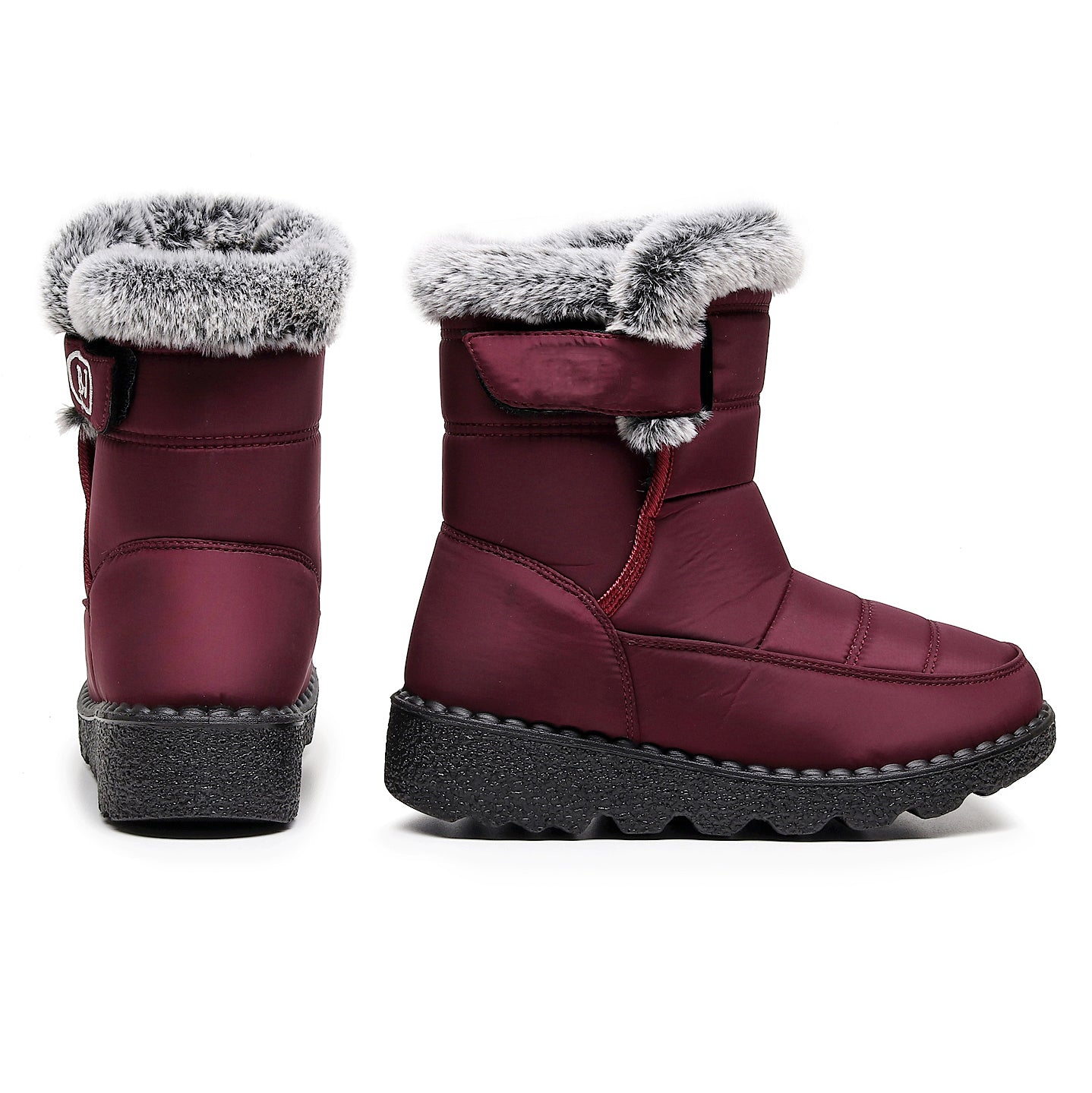 Damen Winter Schneestiefel – Warm gefüttert – Bequeme Rutschfeste Stiefeletten – Wasserdichte Outdoor Laufplattform-Schuhe
