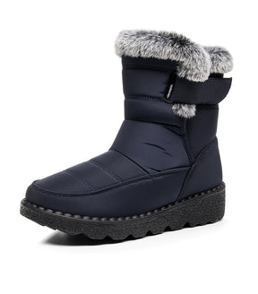 Damen Winter Schneestiefel – Warm gefüttert – Bequeme Rutschfeste Stiefeletten – Wasserdichte Outdoor Laufplattform-Schuhe