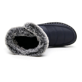 Damen Winter Schneestiefel – Warm gefüttert – Bequeme Rutschfeste Stiefeletten – Wasserdichte Outdoor Laufplattform-Schuhe