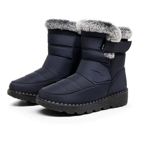 Damen Winter Schneestiefel – Warm gefüttert – Bequeme Rutschfeste Stiefeletten – Wasserdichte Outdoor Laufplattform-Schuhe
