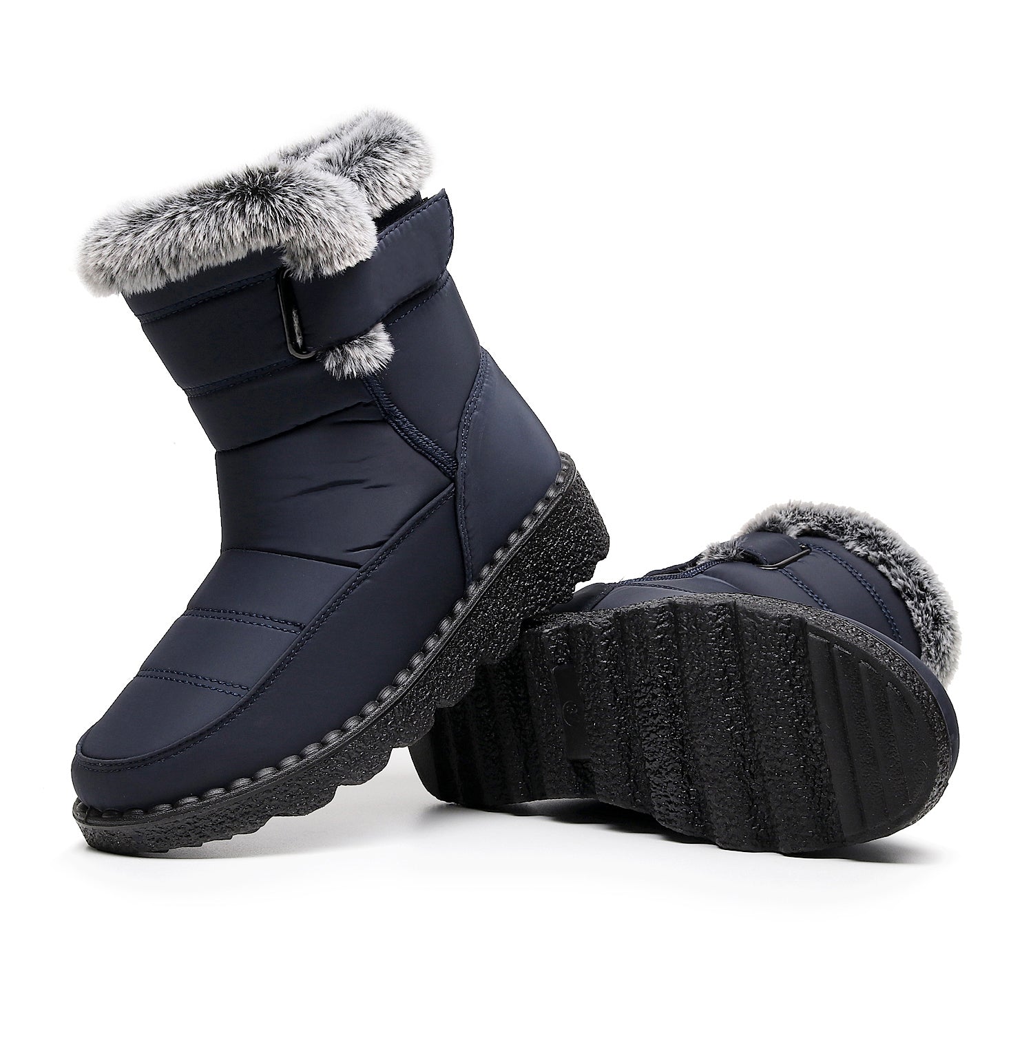 Damen Winter Schneestiefel – Warm gefüttert – Bequeme Rutschfeste Stiefeletten – Wasserdichte Outdoor Laufplattform-Schuhe