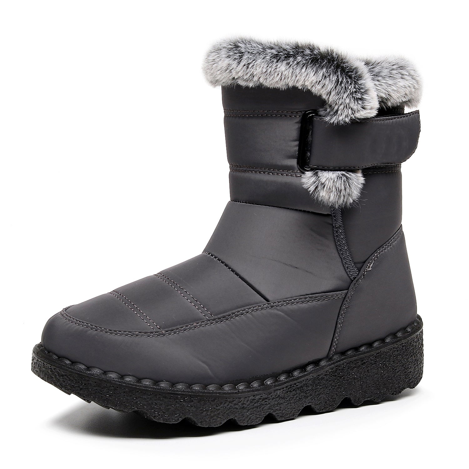 Damen Winter Schneestiefel – Warm gefüttert – Bequeme Rutschfeste Stiefeletten – Wasserdichte Outdoor Laufplattform-Schuhe