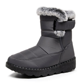 Damen Winter Schneestiefel – Warm gefüttert – Bequeme Rutschfeste Stiefeletten – Wasserdichte Outdoor Laufplattform-Schuhe