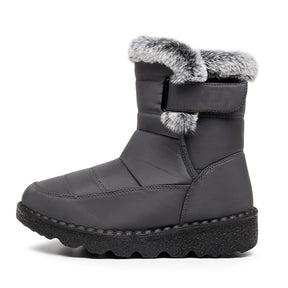 Damen Winter Schneestiefel – Warm gefüttert – Bequeme Rutschfeste Stiefeletten – Wasserdichte Outdoor Laufplattform-Schuhe