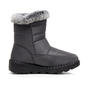 Damen Winter Schneestiefel – Warm gefüttert – Bequeme Rutschfeste Stiefeletten – Wasserdichte Outdoor Laufplattform-Schuhe