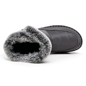 Damen Winter Schneestiefel – Warm gefüttert – Bequeme Rutschfeste Stiefeletten – Wasserdichte Outdoor Laufplattform-Schuhe