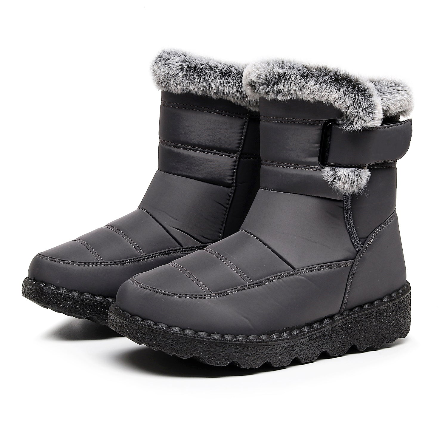 Damen Winter Schneestiefel – Warm gefüttert – Bequeme Rutschfeste Stiefeletten – Wasserdichte Outdoor Laufplattform-Schuhe