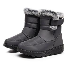 Damen Winter Schneestiefel – Warm gefüttert – Bequeme Rutschfeste Stiefeletten – Wasserdichte Outdoor Laufplattform-Schuhe