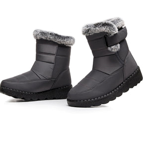 Damen Winter Schneestiefel – Warm gefüttert – Bequeme Rutschfeste Stiefeletten – Wasserdichte Outdoor Laufplattform-Schuhe