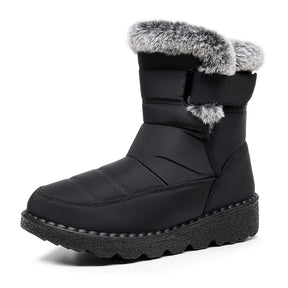 Damen Winter Schneestiefel – Warm gefüttert – Bequeme Rutschfeste Stiefeletten – Wasserdichte Outdoor Laufplattform-Schuhe