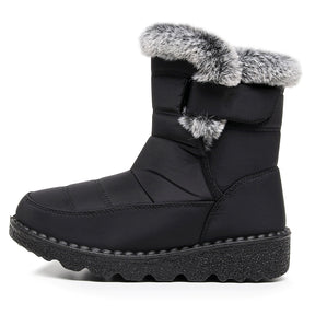 Damen Winter Schneestiefel – Warm gefüttert – Bequeme Rutschfeste Stiefeletten – Wasserdichte Outdoor Laufplattform-Schuhe