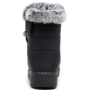 Damen Winter Schneestiefel – Warm gefüttert – Bequeme Rutschfeste Stiefeletten – Wasserdichte Outdoor Laufplattform-Schuhe