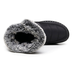 Damen Winter Schneestiefel – Warm gefüttert – Bequeme Rutschfeste Stiefeletten – Wasserdichte Outdoor Laufplattform-Schuhe