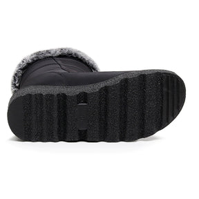 Damen Winter Schneestiefel – Warm gefüttert – Bequeme Rutschfeste Stiefeletten – Wasserdichte Outdoor Laufplattform-Schuhe