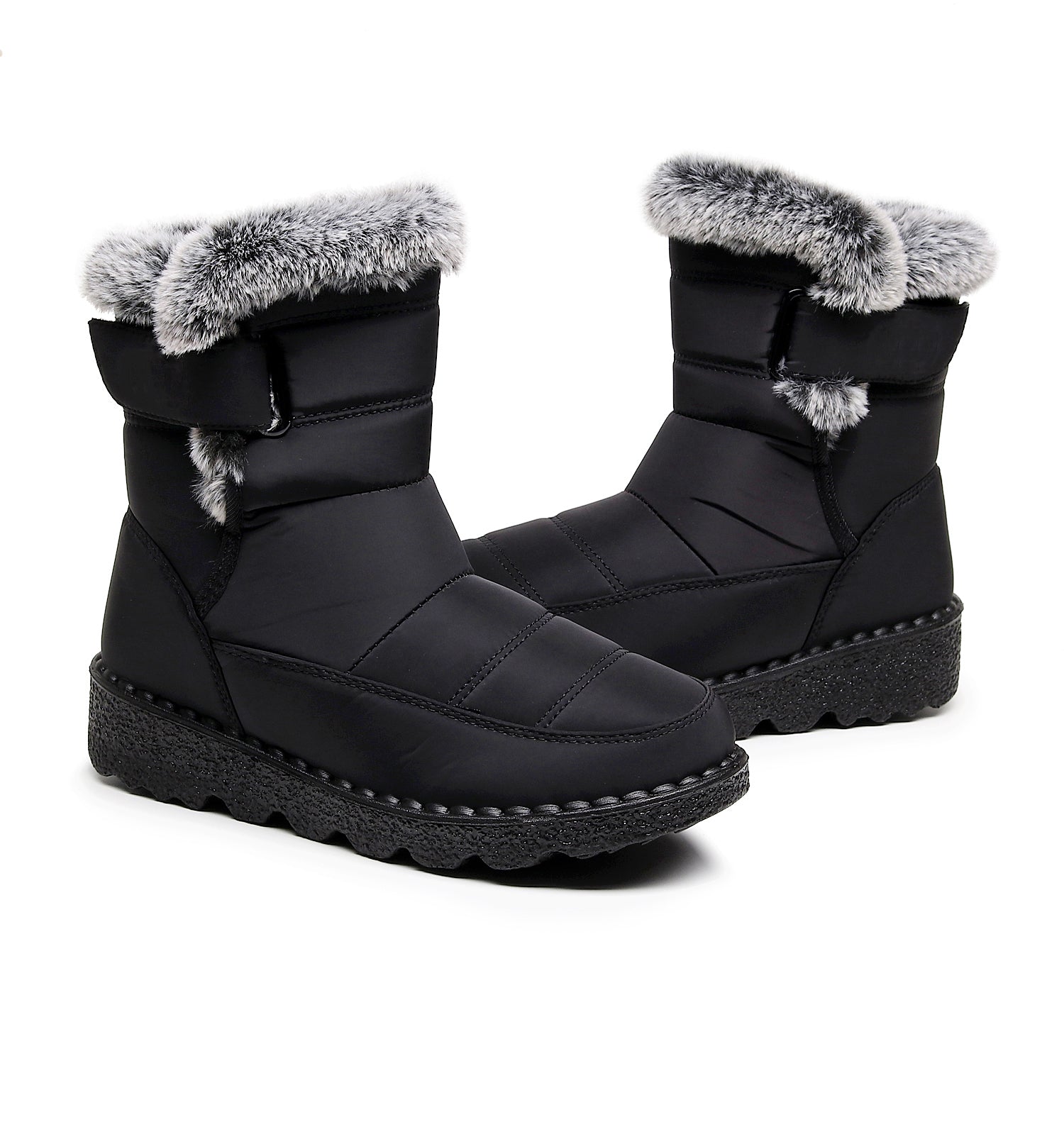 Damen Winter Schneestiefel – Warm gefüttert – Bequeme Rutschfeste Stiefeletten – Wasserdichte Outdoor Laufplattform-Schuhe