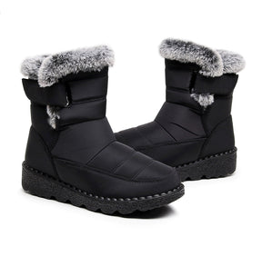 Damen Winter Schneestiefel – Warm gefüttert – Bequeme Rutschfeste Stiefeletten – Wasserdichte Outdoor Laufplattform-Schuhe