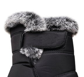 Damen Winter Schneestiefel – Warm gefüttert – Bequeme Rutschfeste Stiefeletten – Wasserdichte Outdoor Laufplattform-Schuhe