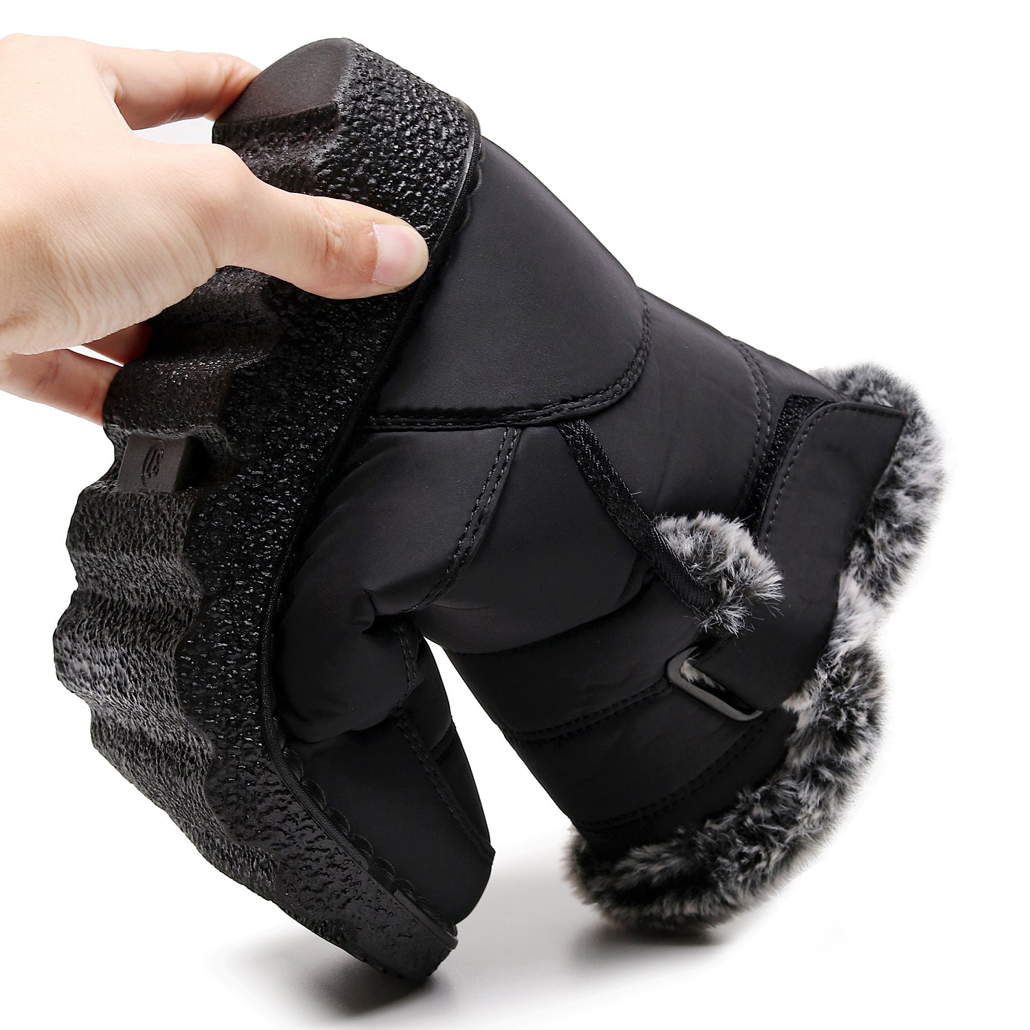 Damen Winter Schneestiefel – Warm gefüttert – Bequeme Rutschfeste Stiefeletten – Wasserdichte Outdoor Laufplattform-Schuhe