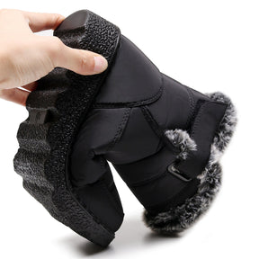 Damen Winter Schneestiefel – Warm gefüttert – Bequeme Rutschfeste Stiefeletten – Wasserdichte Outdoor Laufplattform-Schuhe