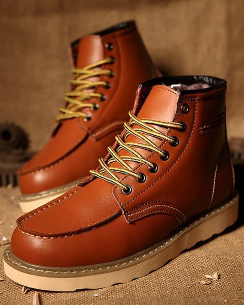 Jonas | Robuste Kunstleder-Stiefeletten