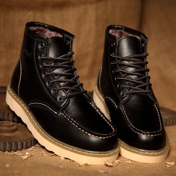 Jonas | Robuste Kunstleder-Stiefeletten