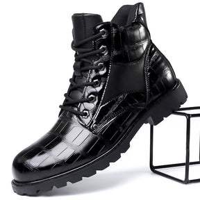 Matteo Boots | Luxuriöses Krokoprägtes Leder