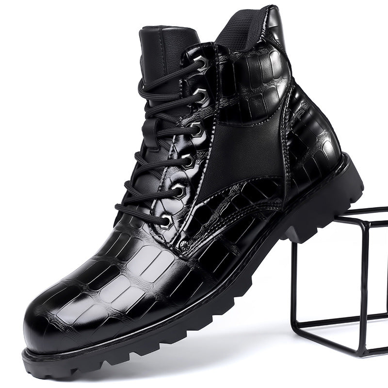 Matteo Boots | Luxuriöses Krokoprägtes Leder