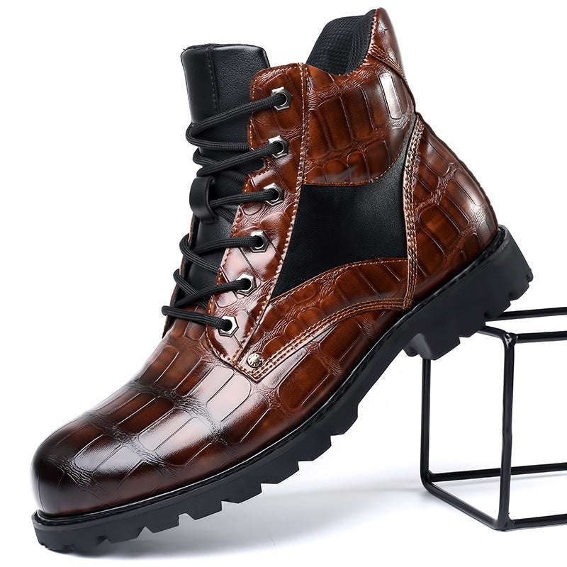 Matteo Boots | Luxuriöses Krokoprägtes Leder