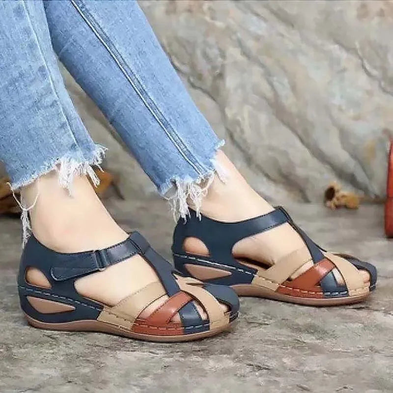 Emilia | Orthopädische Keilsandale Aus Veganem Leder