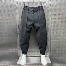 Herren Elegante Melierte Hose | Modern