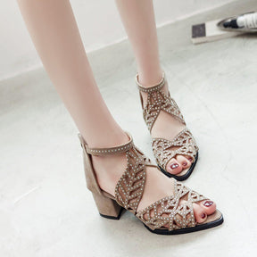 Dina | Absatzschuhe Mit Reißverschluss & Stras