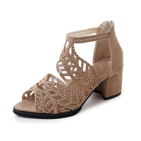 Dina | Absatzschuhe Mit Reißverschluss & Stras