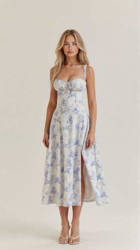 Kiana | Elegantes Korsett Midikleid für Feminine Silhouette