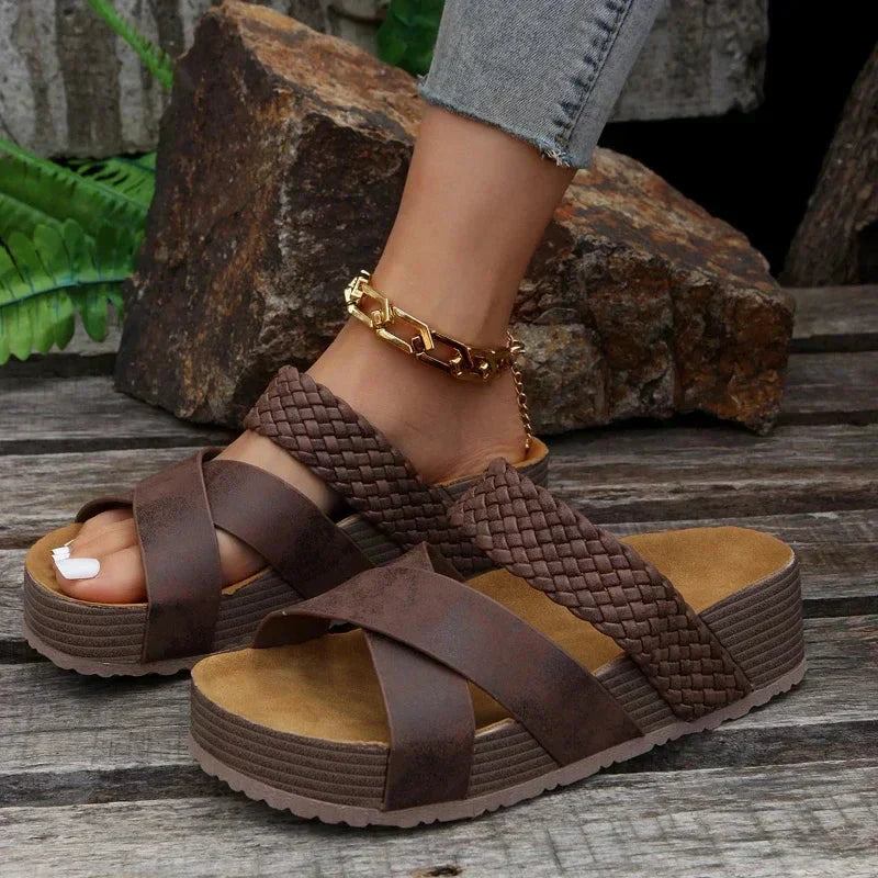 Estelle Sandalen | Geflochtene Kreuzriemen