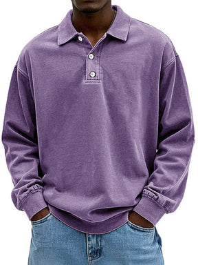 Herren Lässiges Elegantes Langarm-Polo | Vielseitig