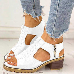 Elisa | Absatzsandalen mit Reißverschluss