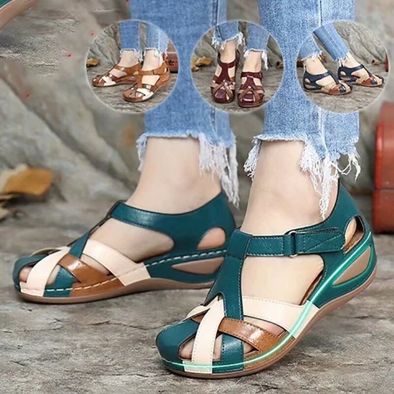 Emilia | Orthopädische Keilsandale Aus Veganem Leder